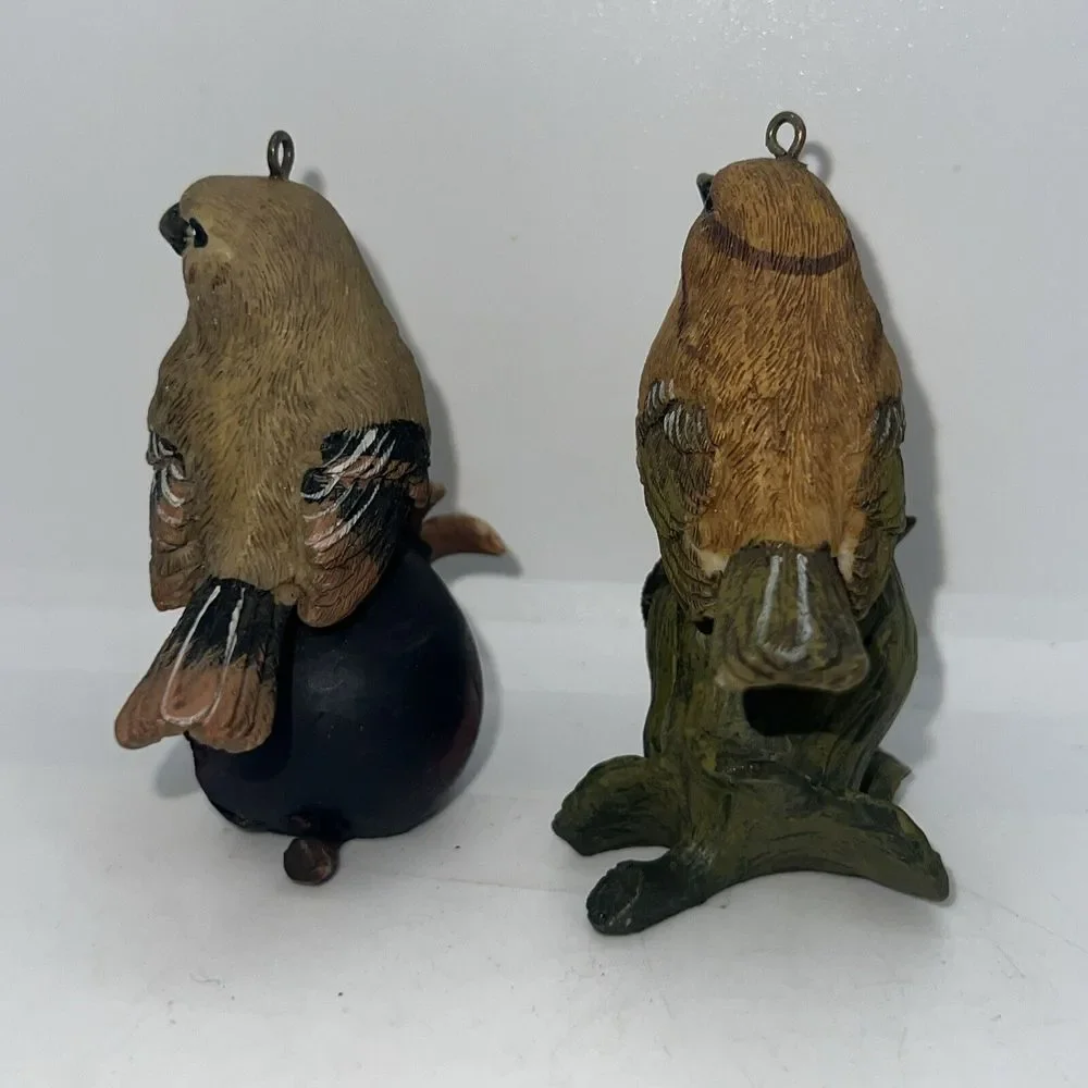 Vintage Sparrow‎ & Songbird Detailed Birds Bird Figurines Resin Decor Ornaments